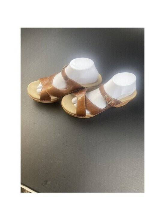 Dansko Shoes - Dansko Bronze Patent Leather Criss Cross Strappy Slides Sandals Clogs Size 41